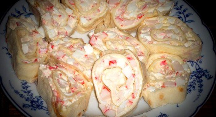 Рулетики с мягким сыром