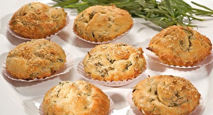 Кексы с кинзой и тархуном