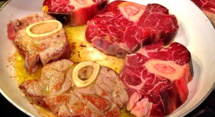 Оссобуко классическое с красным вином