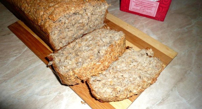 Домашний хлеб с гречкой и овсяными хлопьями
