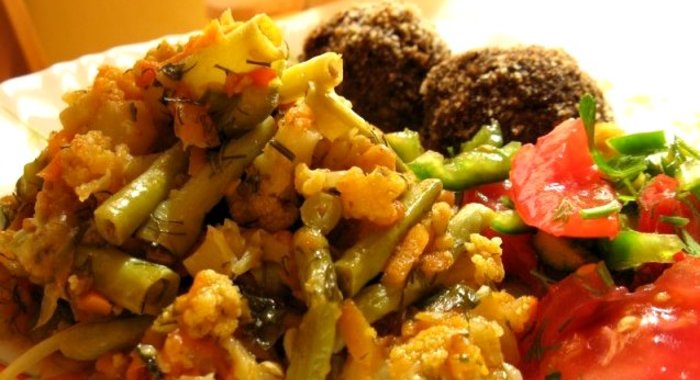 Цветная капуста с тыквой