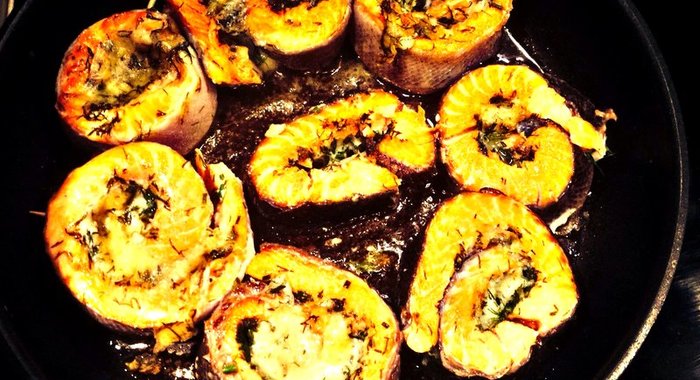 Рулетики из форели