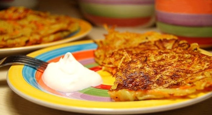 Картофельные оладьи постные