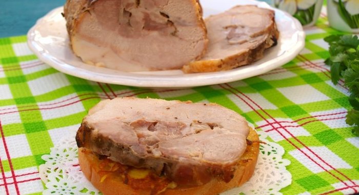 Окост запечённый в медово-горчичном маринаде