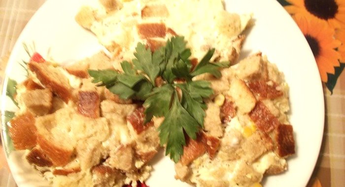 Хлебный омлет