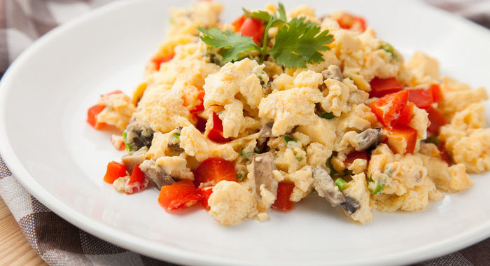 Омлет с овощами на пару