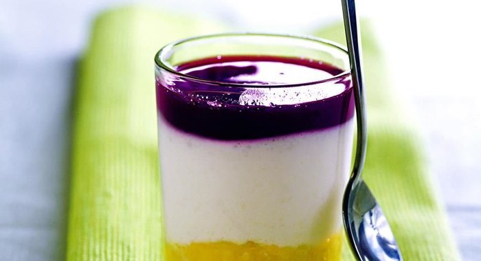 Десертный крем из двух фруктов