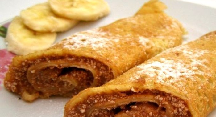 Блинчики из банана и яйца