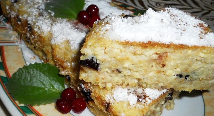 Запеканка из пшеничной каши и творога
