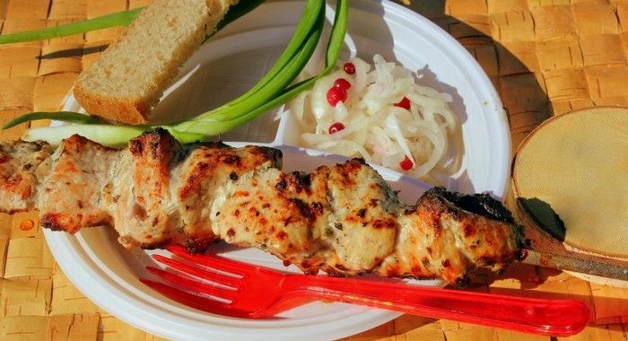 Диетический шашлык из индейки