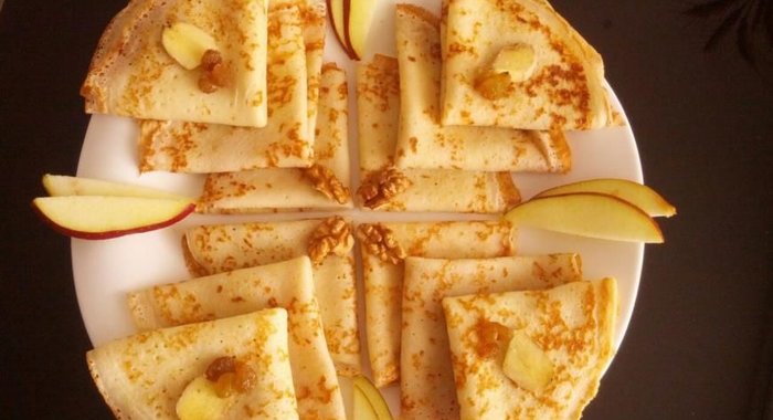 Блины на кефире с имбирем без сахара