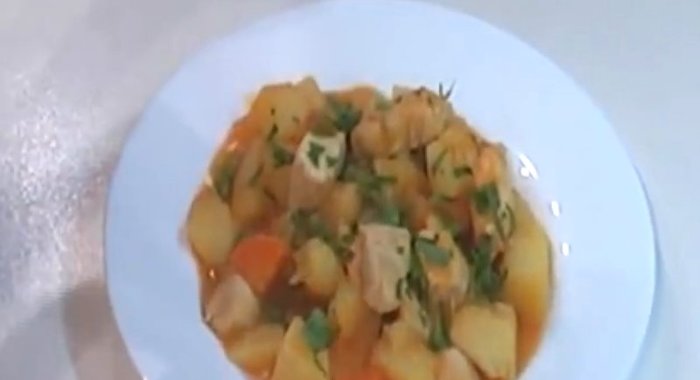 Рагу с овощами и курицей
