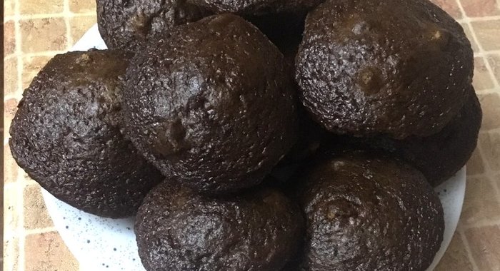 Шоколадные йогуртовые кексы с маршмеллоу