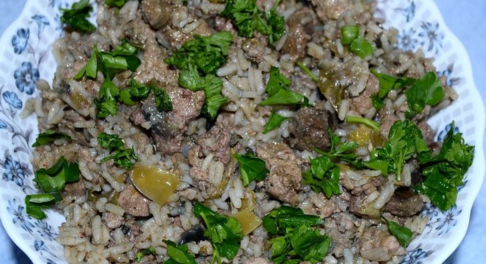 Рагу мясное с рисом и овощами