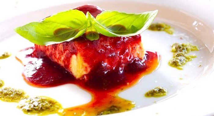 Малиновая панна-котта