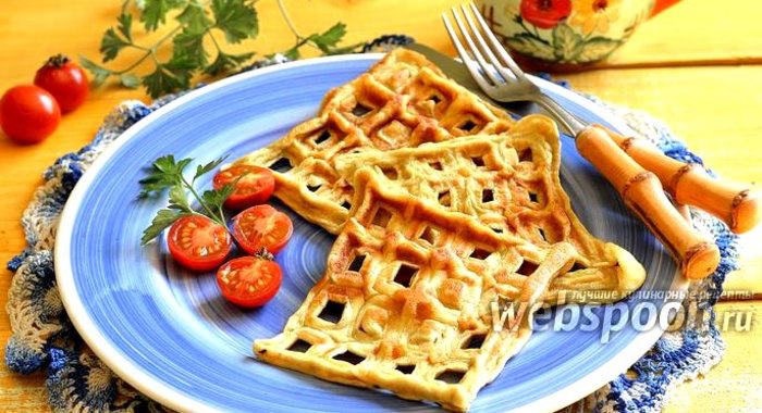 Омлет в вафельнице