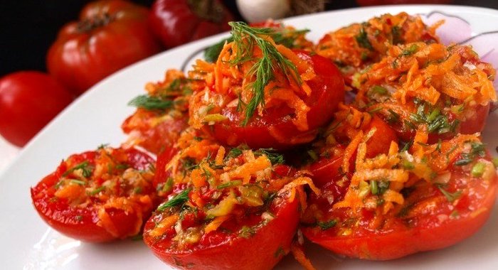Помидоры маринованные по‑корейски