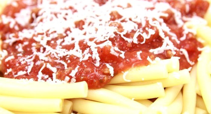 Паста с мясным рагу