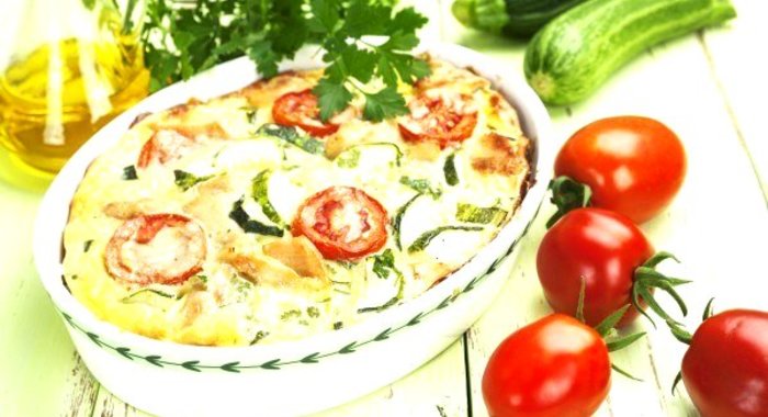 Запеканка из кабачков и помидоров