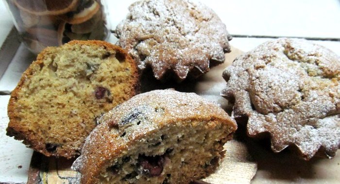 Творожные кексы с вишней