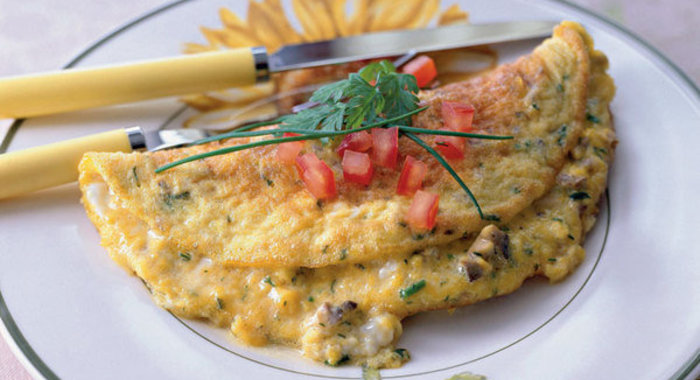 Омлет с грибами