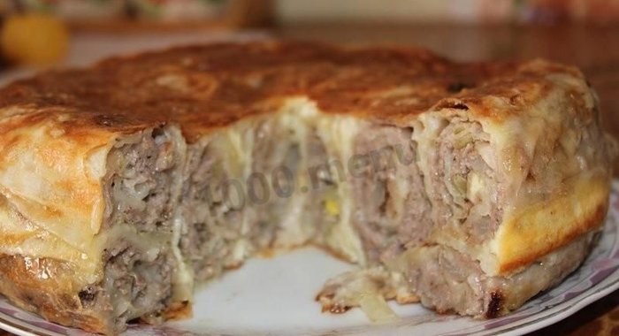 Пирог Лаваш в заливке