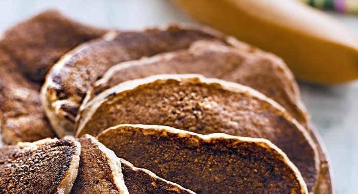 Банановые оладьи с геркулесом