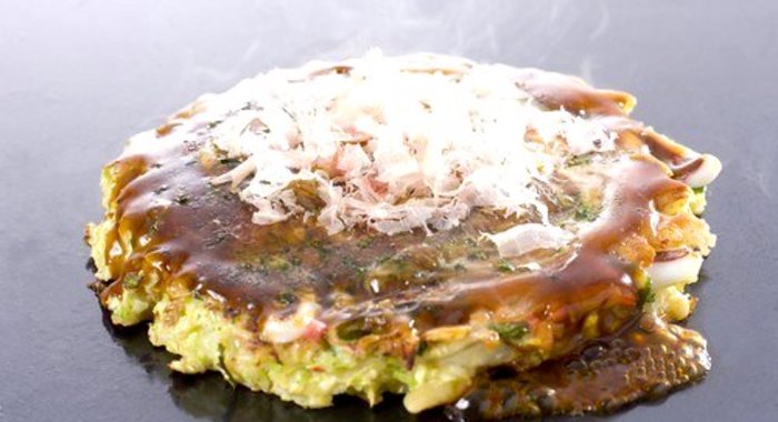Японские капустные блины (Okonomiyaki)