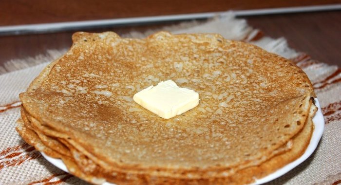 Блины на кефире без яиц