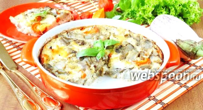 Запеканка из баклажанов с цветной капустой