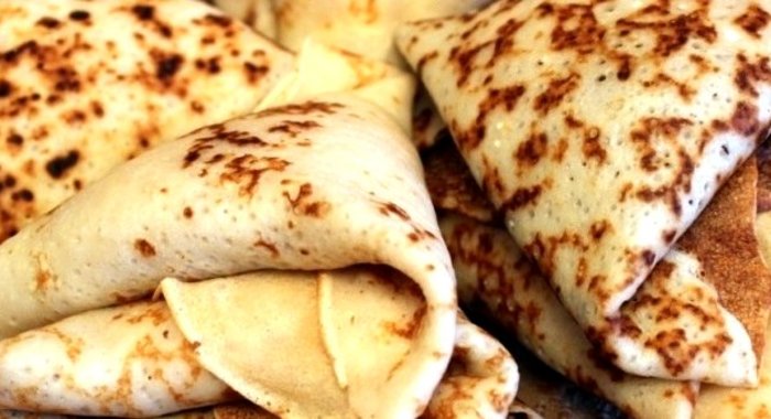 Блинчики с творогом и бананом