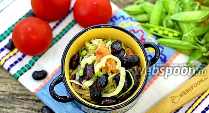 Рагу с чёрной фасолью