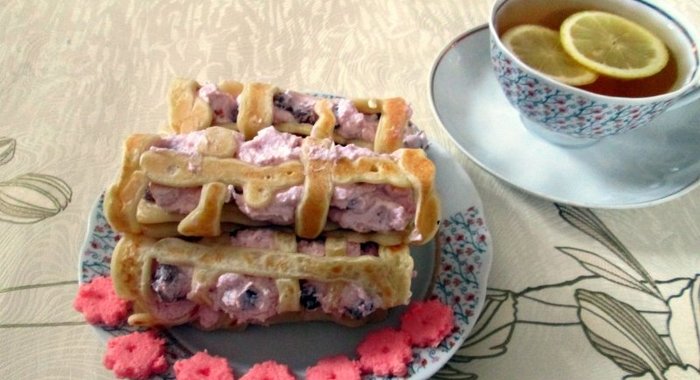 Блинчики Макраме с творожной начинкой