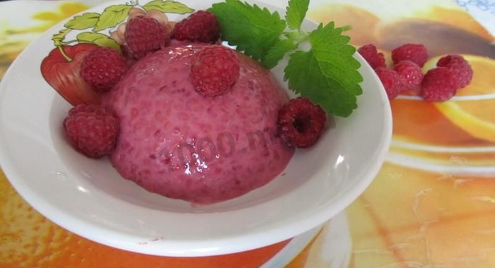 Крем из малины с желатином