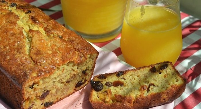 Банановый кекс с изюмом