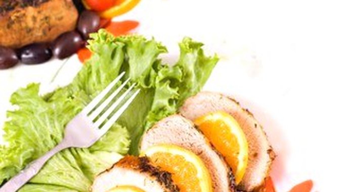 Свиное жаркое с апельсинами и хересом