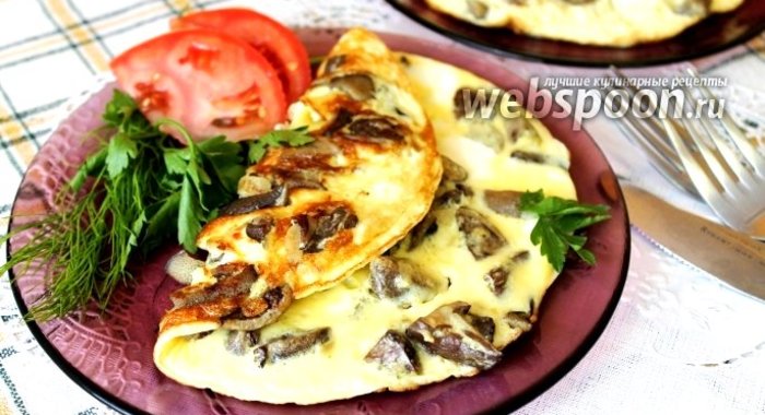 Омлет с грибами