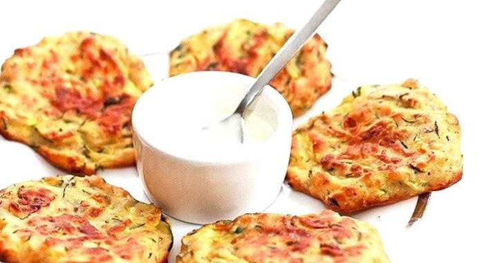 Запеченные кабачковые оладьи