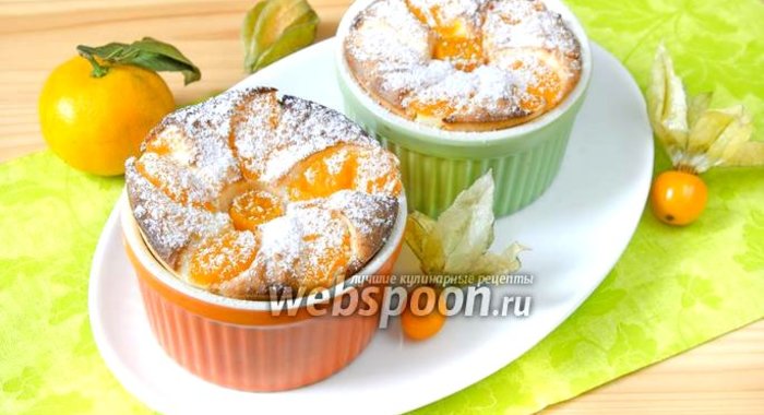 Творожная запеканка с мандаринами и физалисом