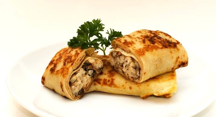 Блины с шампиньонами