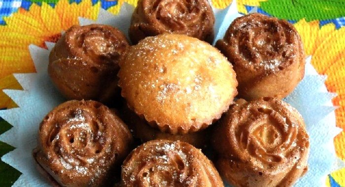 Кексики на кефире в формочках