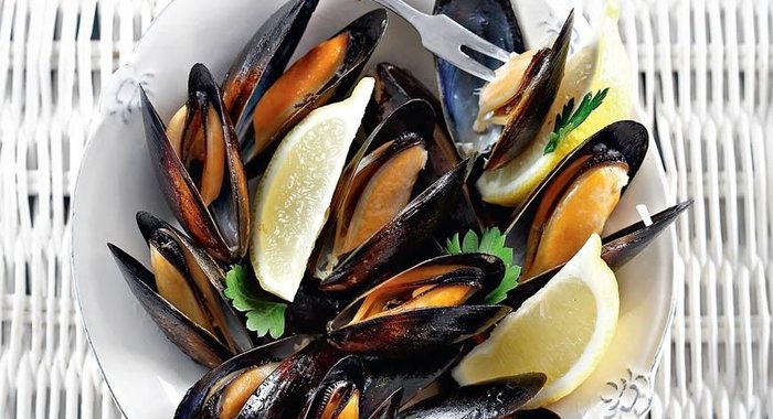 Мидии с белым вином