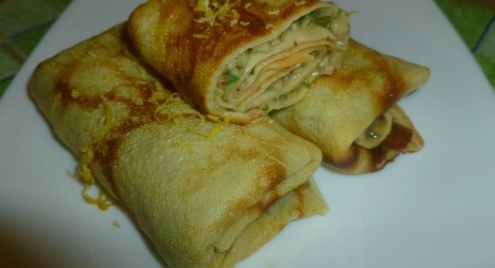 Блинчики с фейхоа и мятой