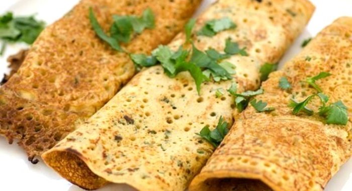 Безглютеновые блины пудла из нутовой муки