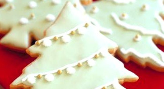 Рождественское ванильное печенье в сахарной глазури