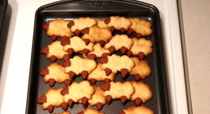 Овечки из масляного теста