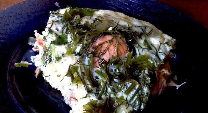 Омлет с горбушей