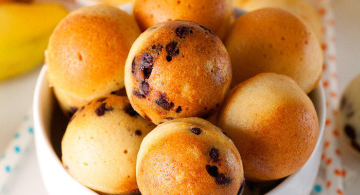 Блинные шарики с шоколадной крошкой