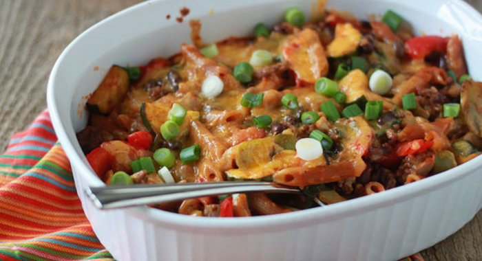 Запеканка из кабачков с фаршем