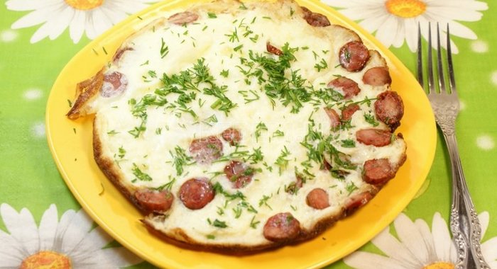 Омлет с шампиньонами